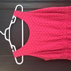 Plus Size Old Navy Eyelet Dress Pink Red 2X